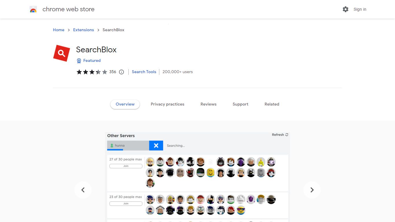 SearchBlox - Chrome Web Store - Google Chrome